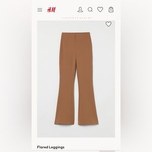 H&M Tan Flared Leggings